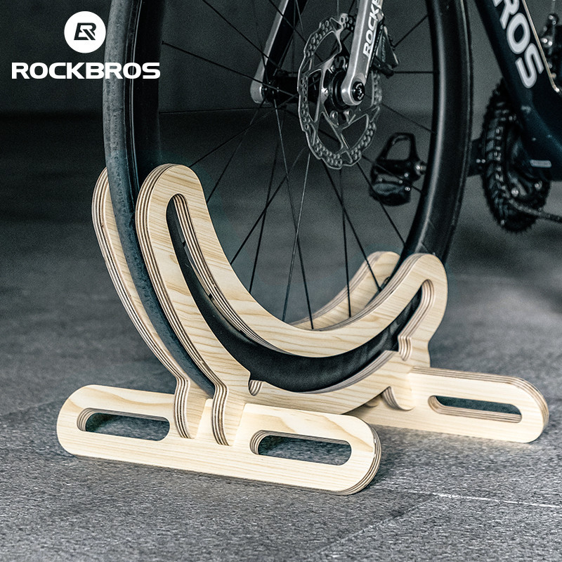 ROCKBROS 自行車架自行車停車架適用於 23-30/700C 支撐木製支架自行車支撐架車輪架