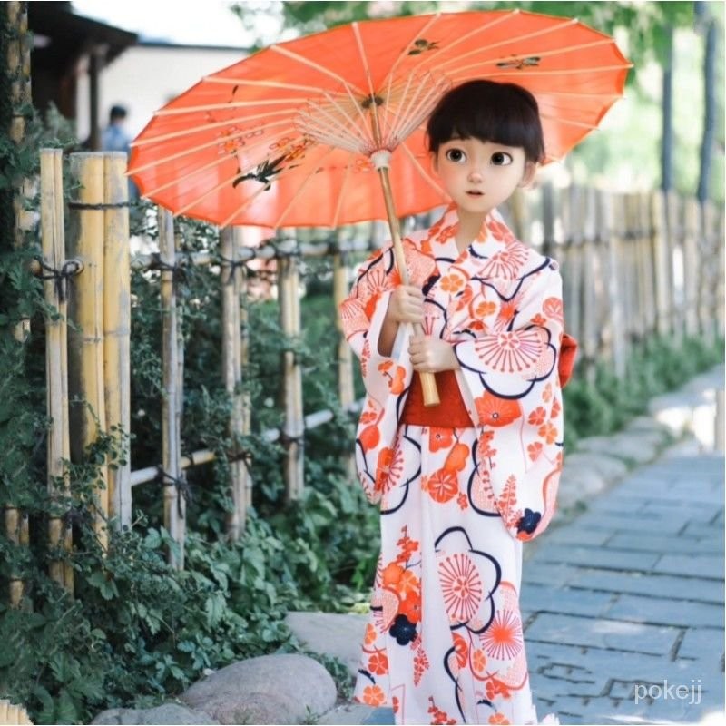 DAK優選鋪-日本兒童和服改良傳統日式浴衣女童連衣裙學生演出服攝影道具服裝