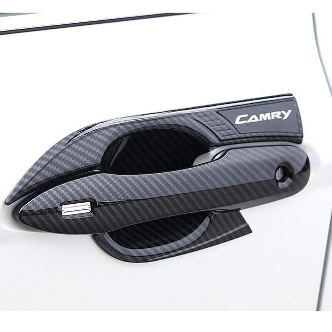 CAMRY 8代 8.5代 專用 碳纖維紋 防颳 門碗 門把 貼 拉手 卡夢 刀鋒版 TOYOTA 豐田 18-200