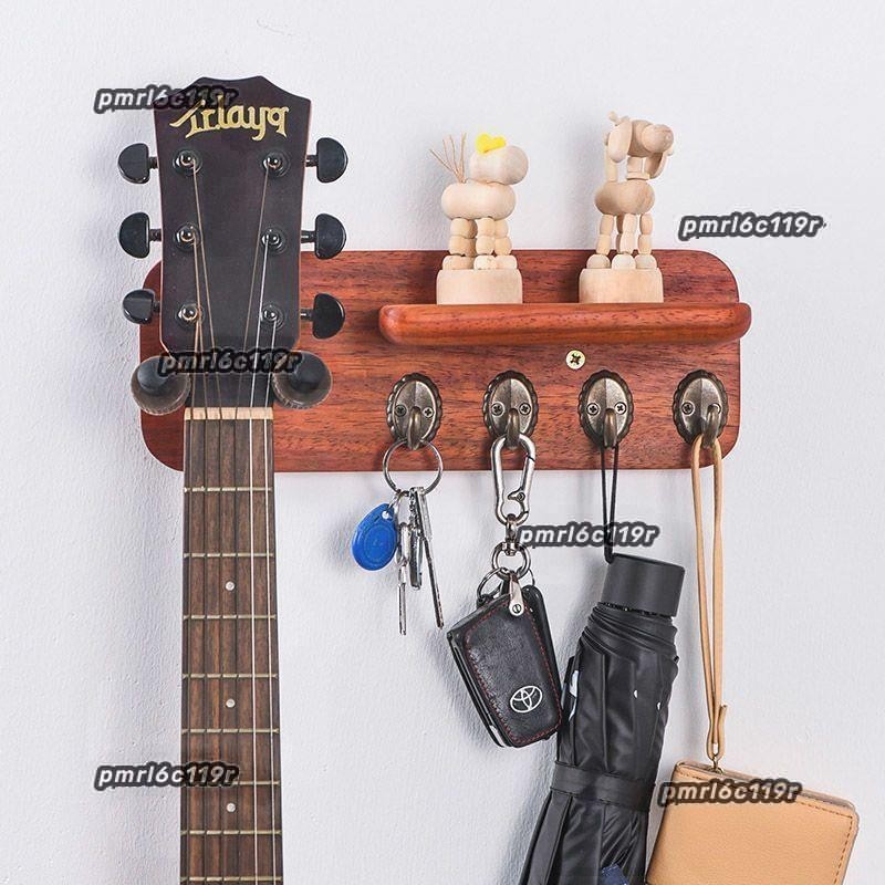 «吉他掛鉤»  吉他 掛架 牆壁 掛鉤 木質多功能置物架民謠電吉他貝斯小提琴實木支架 斯奈爾