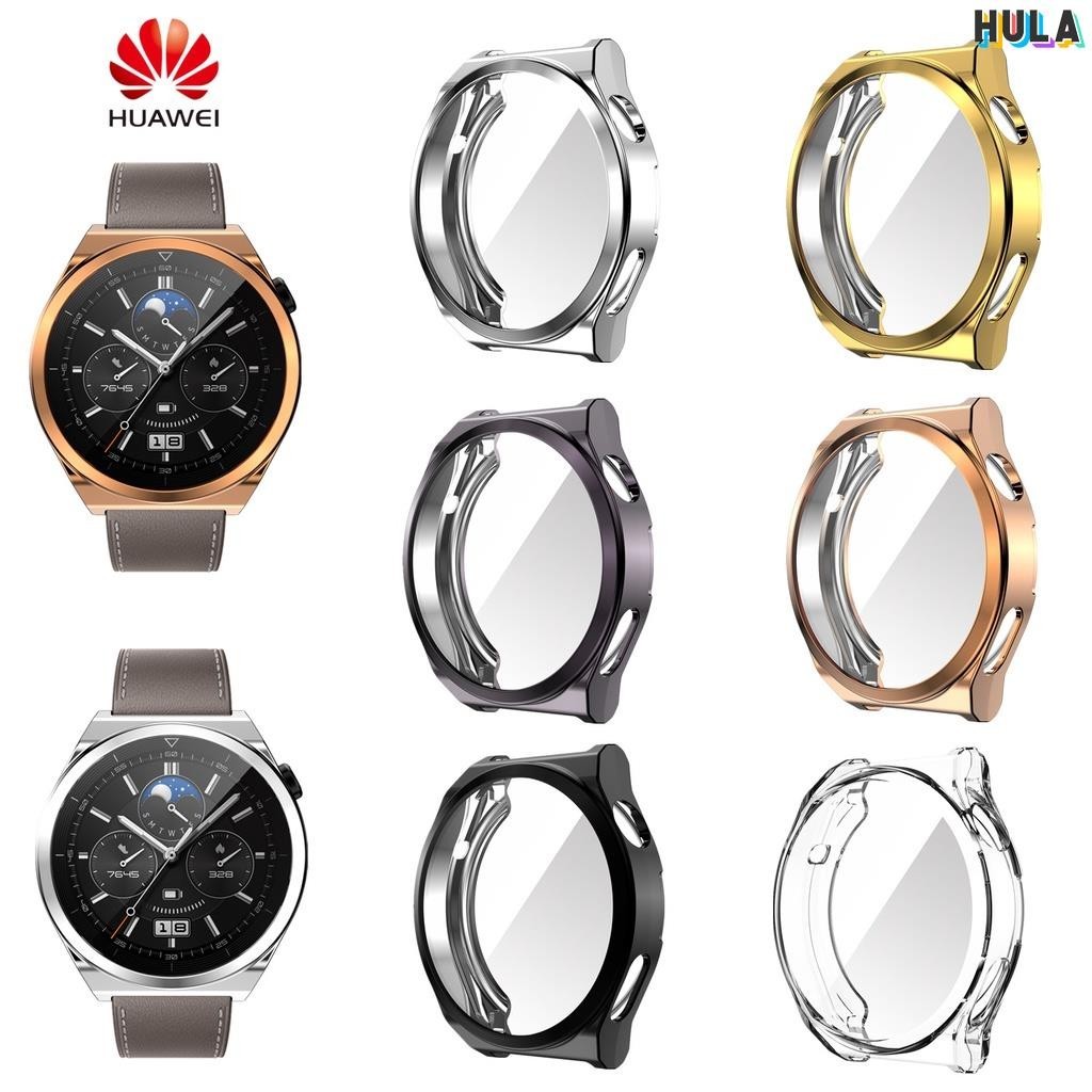 HULA-華為手錶 GT3 Pro 46mm 華為 GT3 Pro 43mm 智能手錶透明錶殼防震全 Tpu 屏幕保護膜