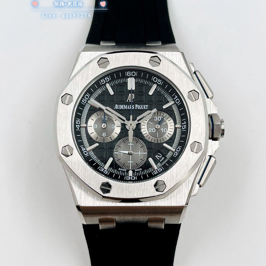 AUDEMARS PIGUET 愛彼 皇家橡樹離岸系列男士腕腕錶 三眼六針計時 搭載進口石英跑秒計時機芯 AP手錶