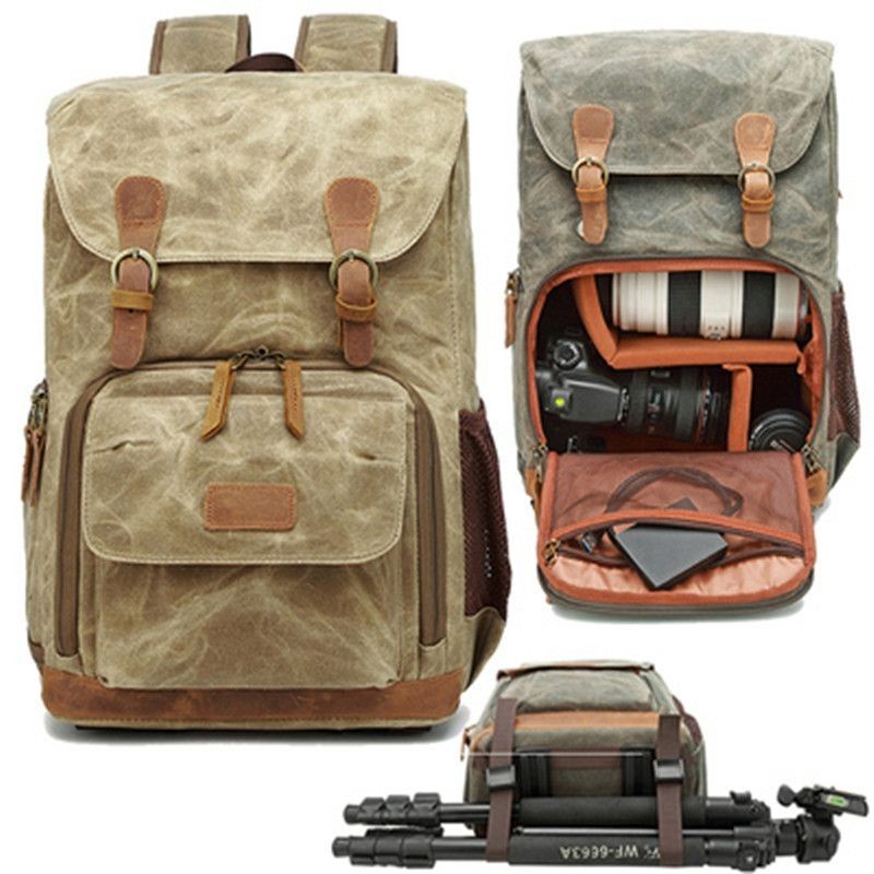 復古休閑 無人機包 相機包 雙肩包 後背包  背包 電腦包 筆電包 旅行包  防潑水 多功能分層包攝影包旅行背包