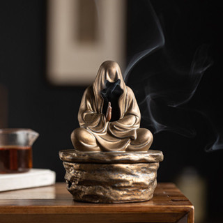 ✨新店特惠✨臺灣現貨16H出貨 無相佛陶瓷香薰爐禪意擺件家用客廳室內香道檀香插茶道仿古檀香爐