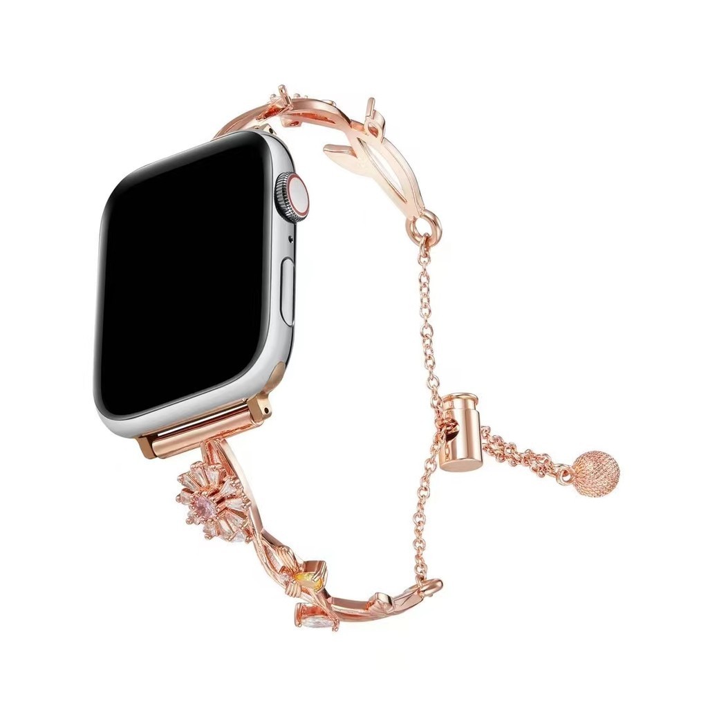 Apple watch 旋轉太陽花錶帶 蘋果手錶錶帶 SE/S9/S8 iwatch全系列 首飾手鏈錶帶