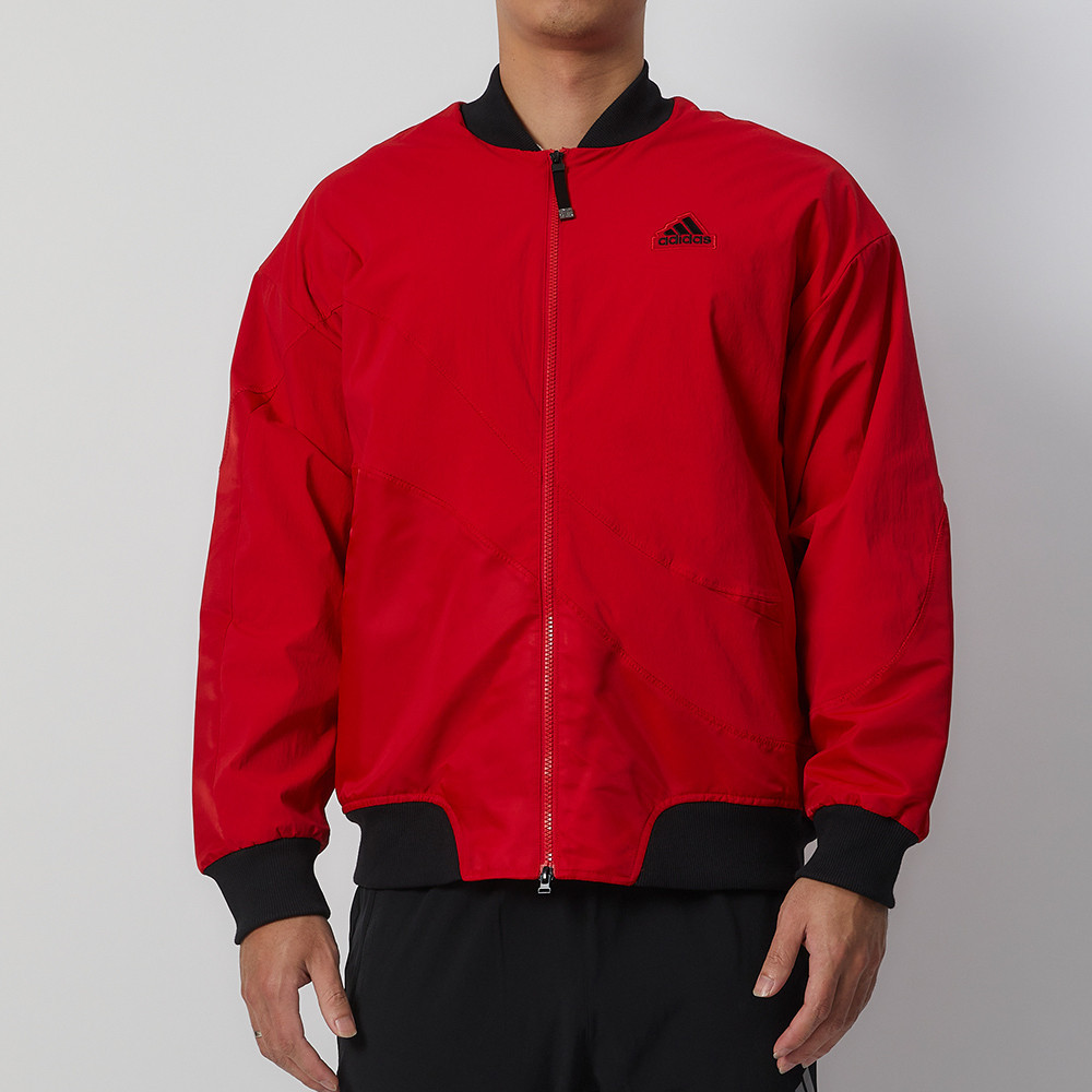 Adidas CM WV JKT 男款 紅色 百搭 舒適 新年 立領 口袋 寬鬆 外套 IZ1614