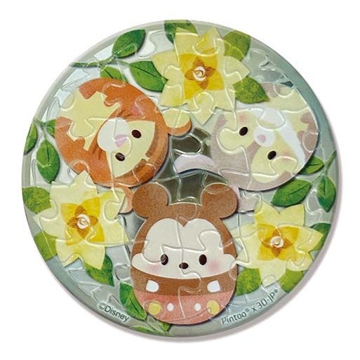 蝦皮隔日到貨 迪士尼Disney Ufufy 水果花卉系列 透明磁鐵拼圖(16片/圓形)-梔子花 墊腳石購物網