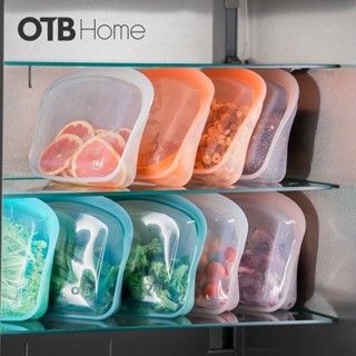 2024臺灣熱賣OTB硅膠保鮮袋密封食品級冰箱存儲袋傢用塑封袋矽膠收納分裝袋子
