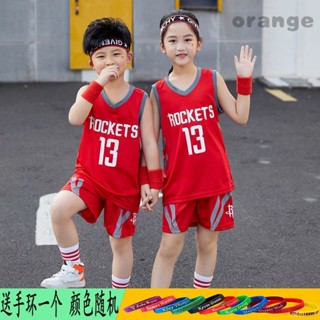 運動球衣 兒童籃球服 兒童NBA籃球衣 球衣背心兒童 兒童籃球服套裝 背心男童女童球衣 運動小學生籃火箭13號童裝