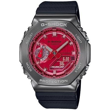 日本行貨★CASIO G-SHOCK GM-2100B-4AJF GM-2100B-4A 世界時間手錶 血色鋼鐵