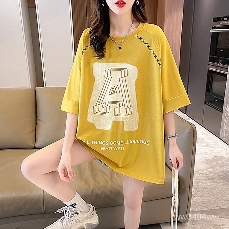 外貿大碼女裝新款設計感短袖T恤女韓風夏季ins潮女寬鬆休閒上衣服 U2UN