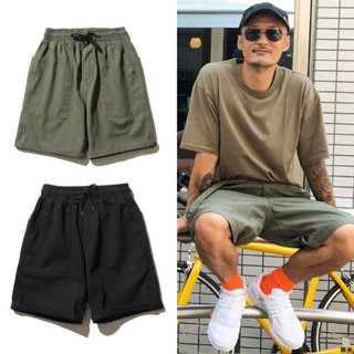 潮牌純棉日系闊腿短褲男士港風潮流休閑寬松工裝中褲百搭 五分褲 男 夏季短褲 短褲男 短褲 褲 夏天褲子