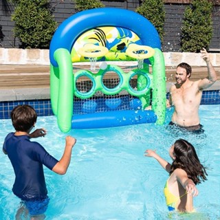 充氣藍球架戶外泳池充氣水上兒童玩具 投籃娛樂休閒水上玩具