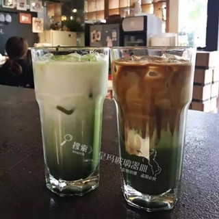 台灣出貨✨冰咖啡杯 冰拿鐵杯 ins網紅咖啡館 高顏值玻璃杯 冰美式 檸檬水杯 萌貨星星