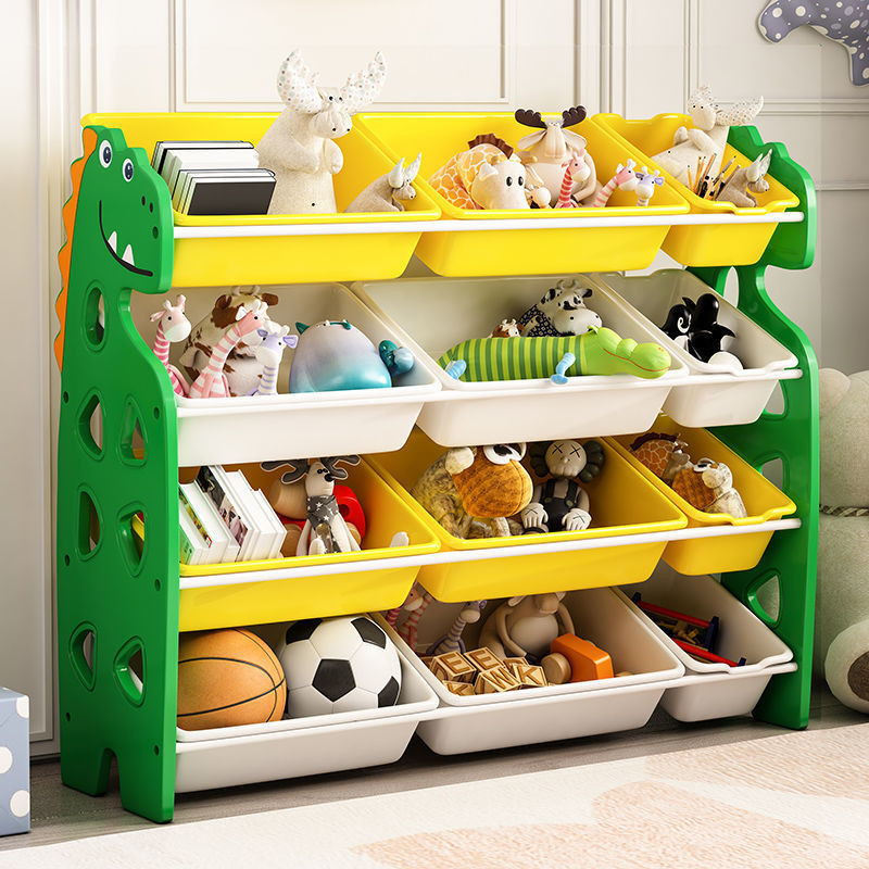 兒童玩具收納架寶寶書架卡通玩具架子嬰童置物架多層幼兒園收納櫃