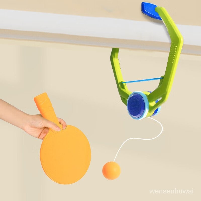 【文森戶外】TaTanice乒乓球訓練器玩具兒童室內乒乓球自練習器傢用懸掛乒乓球9301親子互動感統訓練器材球類玩具生日