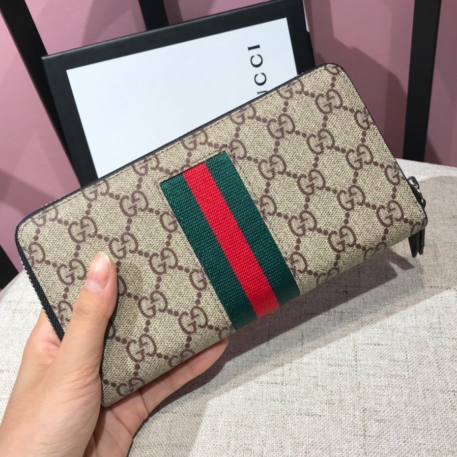 BM二手/GUCCI 古奇 男生皮夾 皮夾 長夾 鈔票夾 手拿包 錢包 零錢包 多卡位 經典老花 進口牛皮 長夾男