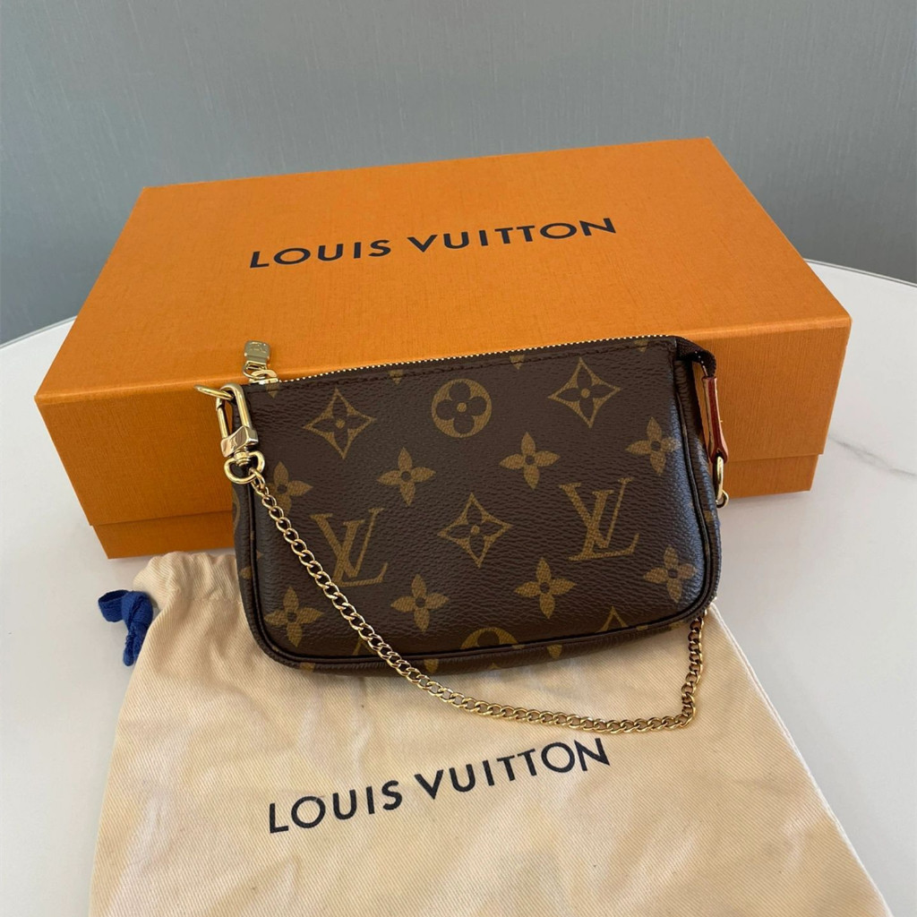 『二手精品』 LV 路易威登 M58009 經典老花 Mini麻將包 迷你腋下包 手提包 鏈條包 單肩包 斜背包 免運