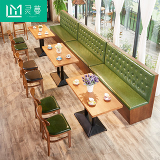 【未來陽光傢俬】快餐店餐館實木桌椅餐飲火鍋店主題餐廳商用卡座沙發餐飲傢俱定製可開發票