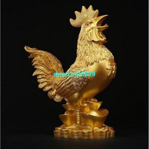 🌓佛緣閣3🌓❀熱賣 十二生肖雞擺件銅色公雞金雞桌面家居客廳工藝品擺件DHNM