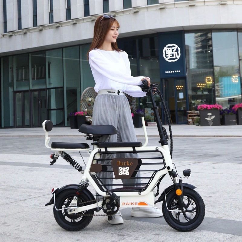 【三座位🔥可儲物】電動腳踏車 親子電動自行車 小型電動車 超輕電動自行車 便攜電瓶單車 代步電動車 電動自行車