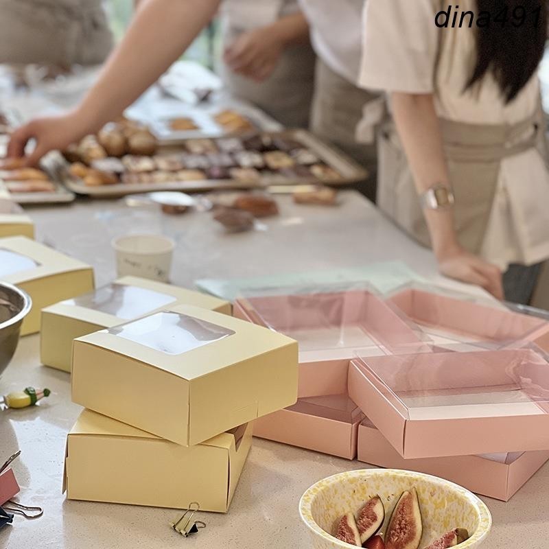 熱銷︱馬卡龍包裝韓系透明甜品盒 達克瓦茲瑪德琳費南雪包裝盒 馬卡龍常溫小蛋糕盒