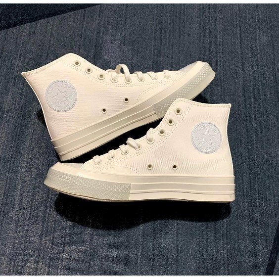 Converse 1970s 新款白色 蜜桃粉 小張藝興 歐陽娜娜 透明果凍 高筒 帆布 569540C 慢跑鞋