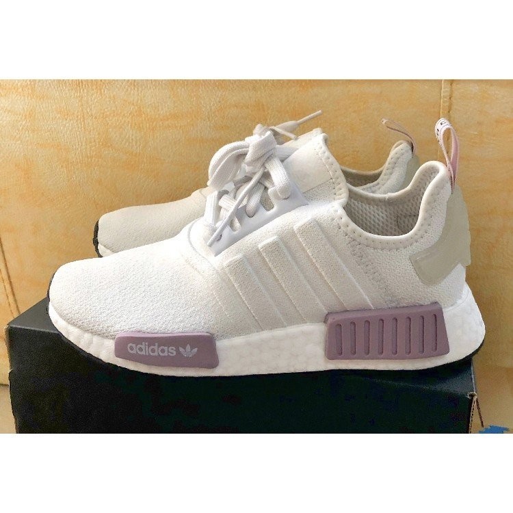 adidas originals NMD R1 女款 白紫 白粉 薰衣草紫 百搭 BD8024 慢跑鞋