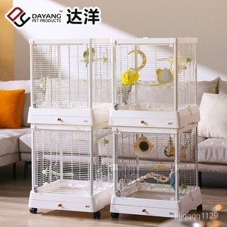 🚀現貨 鸚鵡籠 鳥窩 鳥巢 鳥籠現貨 達洋B5001SS全景玻璃鳥籠304不銹鋼傢用鸚鵡別墅玄鳳虎皮適 P5V