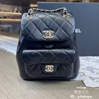 優奢二手 CHANEL 香奈兒 AS2908 DUMA 黑色羊皮 書包 雙肩包 後背包