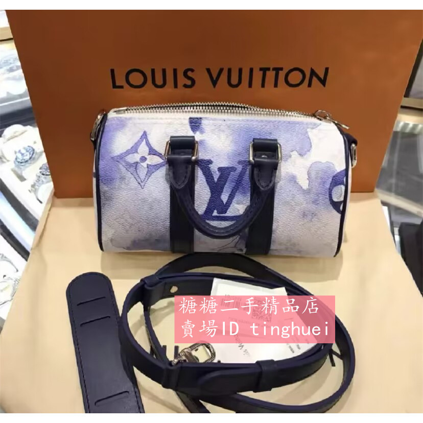 糖糖二手 LV 路易威登 21新款Keepall XS 經典老花 扎染水彩 手提包 單肩包 斜挎包 M45761 男款