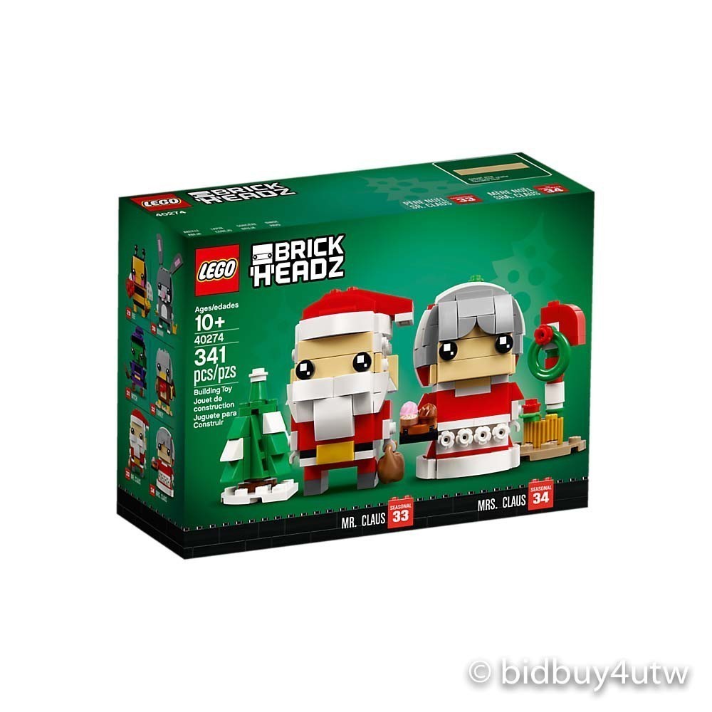 LEGO 40274 聖誕老公公&amp;老婆婆 樂高大頭系列【必買站】樂高盒組