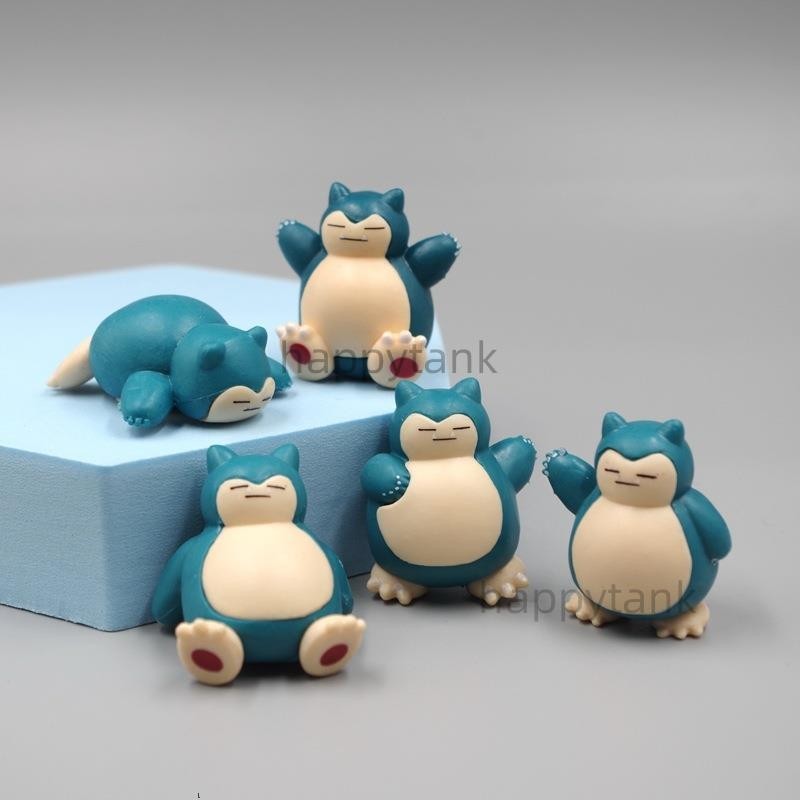 🔥🔥精品5款/套 神奇寶貝 口袋妖怪 寶可夢 卡比獸 Snorlax 卡通卡哇伊Q版蛋糕裝飾公仔人偶模型手辦擺件娃娃