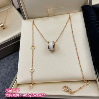 二手精品 BVLGARI 寶格麗 B.ZERO1系列 螺旋陶瓷項鏈 黑陶瓷 白陶瓷鑲嵌項鏈 玫瑰金 純銀項鏈