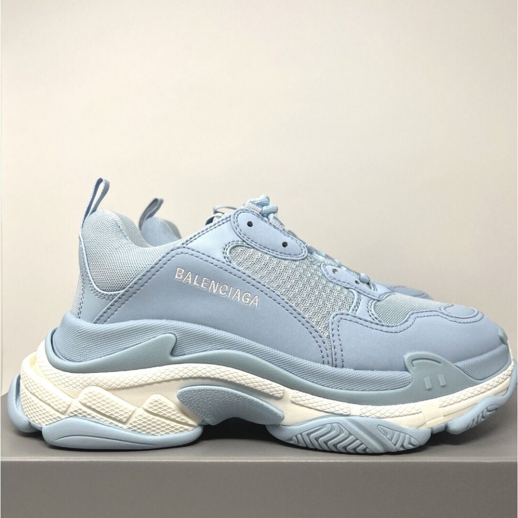 二手精品 巴黎世家 Balenciaga Triple S 藍色 天藍色 寶寶藍 氣墊鞋 老爹鞋 運動鞋 544351