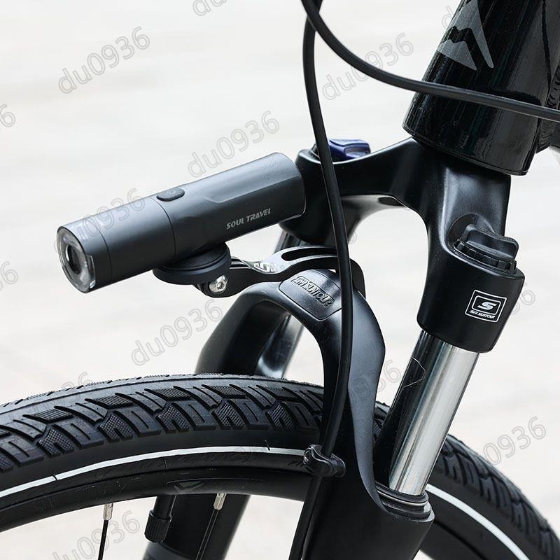 自行車燈架鋁合金小布前叉燈座手電筒支架GOPRO底座騎行相機支架💕大甩賣888