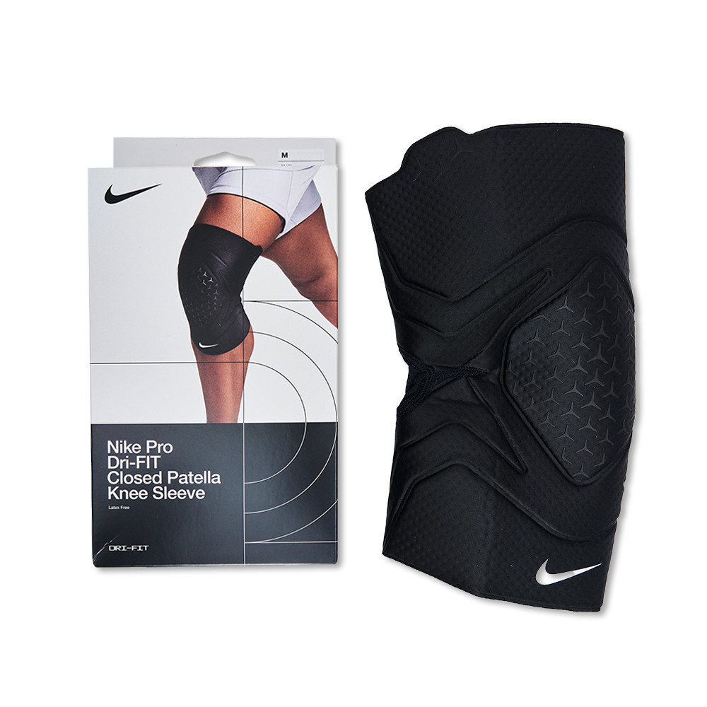 Nike Pro 黑白色 護膝套 3.0-DRI-FIT 護具 N1000674010