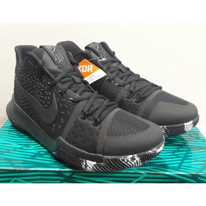 免運 正品 NIKE KYRIE 3 Triple Black 爾文三代 膠底 籃球鞋 852396-005 男鞋 黑色