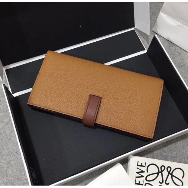 小餅二手 Loewe駝色真皮長夾 wallet