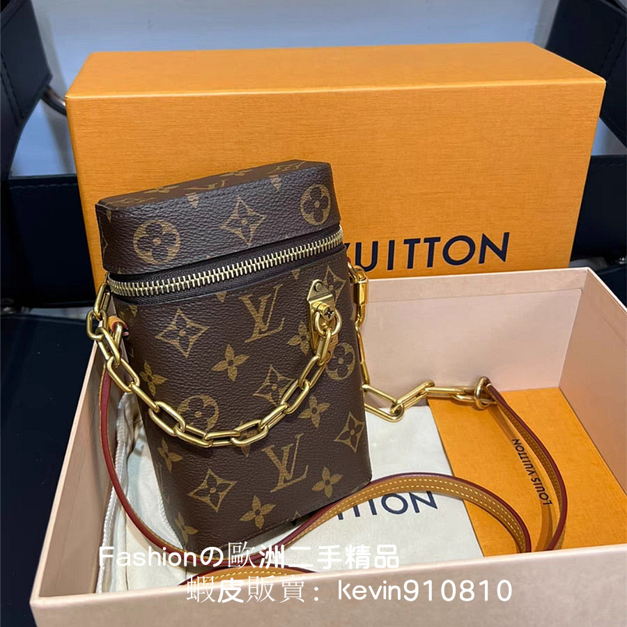 LV 路易威登 SAC PHONE 經典老花帆布鏈條包 手機包 單肩包 斜挎包 M44914