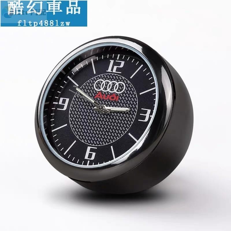適用於AUDI 奧迪 全系 汽車儀表臺時鐘擺件 A3 q3 q5 出風口鐘錶內飾用品 Sline 改裝 時間表 石英電子