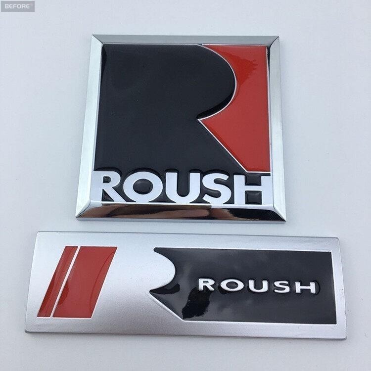 適用於福特野馬改裝的 Roush 貼紙後備箱標誌車門側徽汽車裝飾 3D 金屬徽章