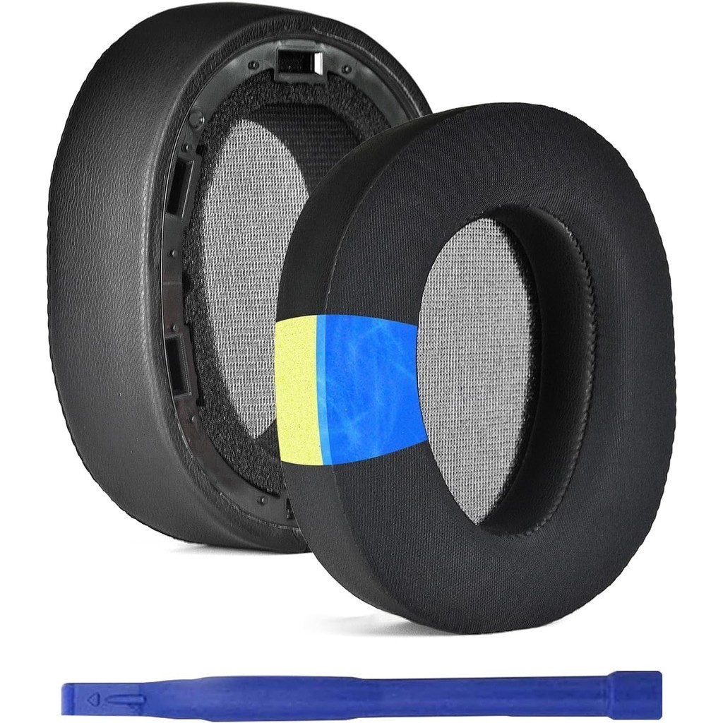 ◥冷卻凝膠耳罩適用SONY WH-H900N &amp; MDR 100ABN 消噪耳機 自帶安裝卡扣 簡易安裝 一對（送撬機棒