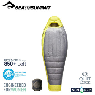 【Sea To Summit 澳洲 女 Spark W -1 極輕暖鵝絨睡袋R《淺灰黃》】SL041071/保暖睡袋
