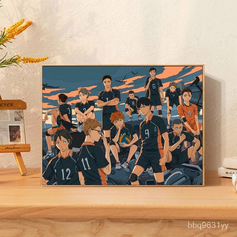 排球少年 diy 排球少年數字油畵 排球少年週邊 排球少年手繪 排球少年塗色 熱血排球少年 排球少年裝飾 排球少年掛畵