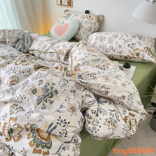 小天鵝 ins美式田園風A類雙層紗床包床包組小清新水洗棉床單人宿舍三件套