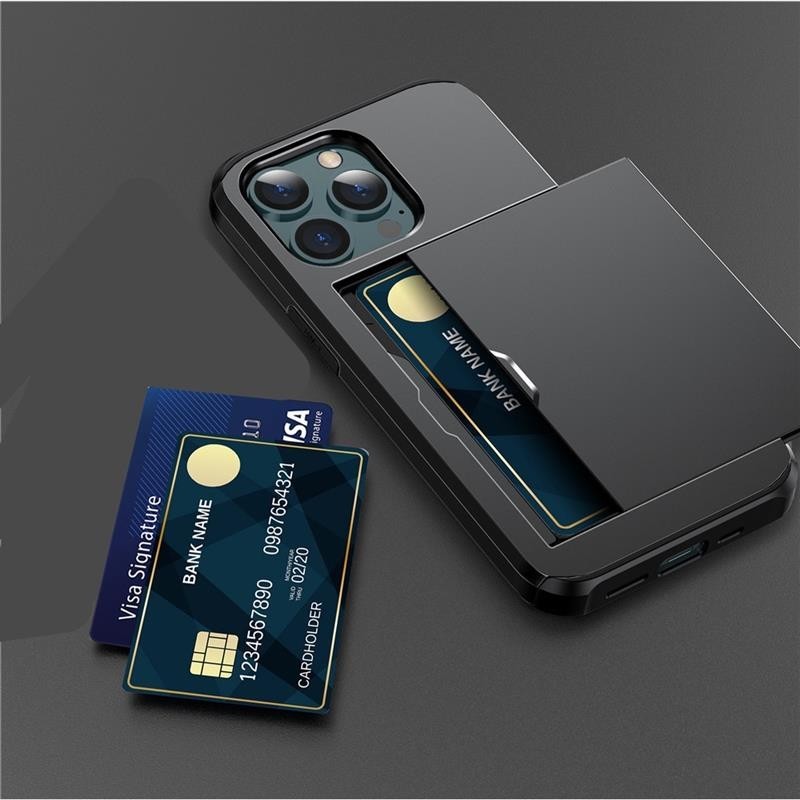 可插卡 悠遊卡 銀行卡 防摔手機殼 保護殼 適用 IPhone 11 12 13 14 15 Pro Max