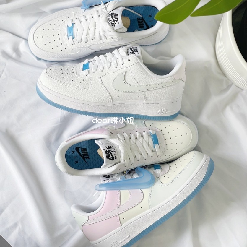 Nike Air Force 1 Low Uv 熱感應 白藍 全變色 藍黃粉 Da8301101 100