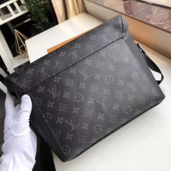 二手/LV Monogram M40511 男包 路易威登 郵差包 翻蓋雙釦 商務頭層牛皮PVC