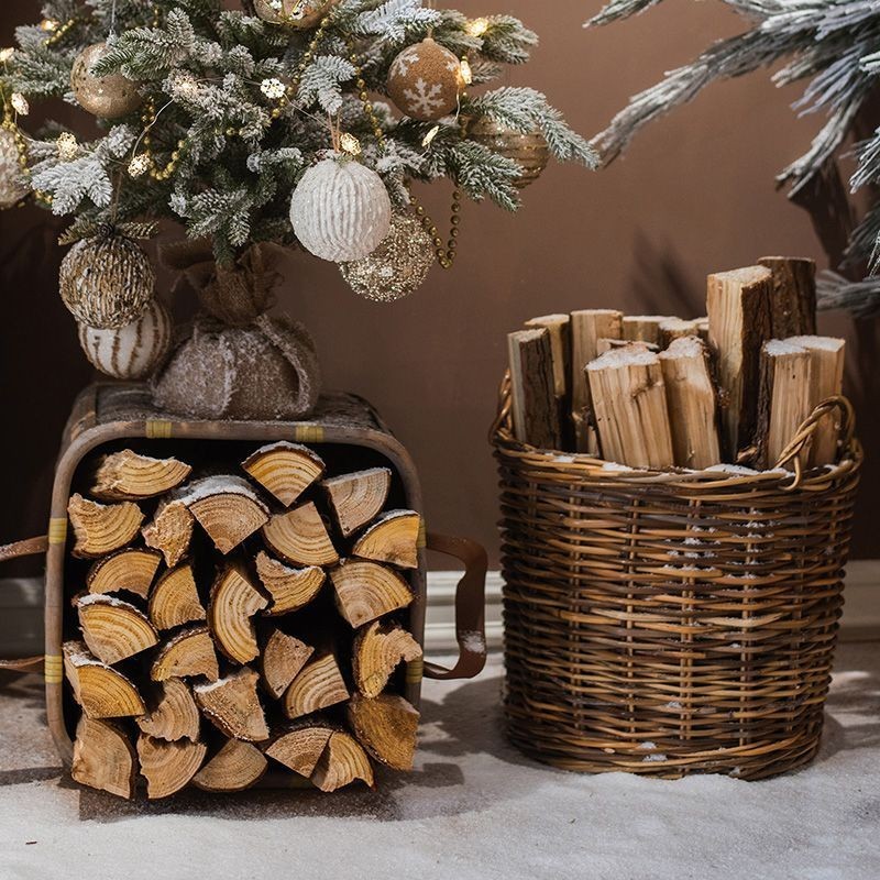 【廠家直銷】免運掬涵壁爐裝飾木材木柴裝飾擺件木頭原木櫥窗陳列拍攝道具美式圣誕
